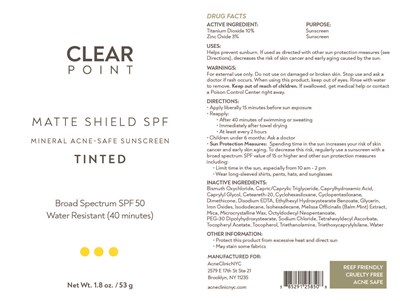 Package Label (Acneclinicnyc 258)
